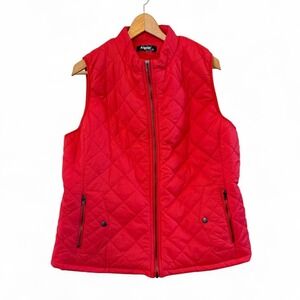 Women's Argstar Pretty Red Quilted Vest with Pockets Size XL Fall Winter Outdoor